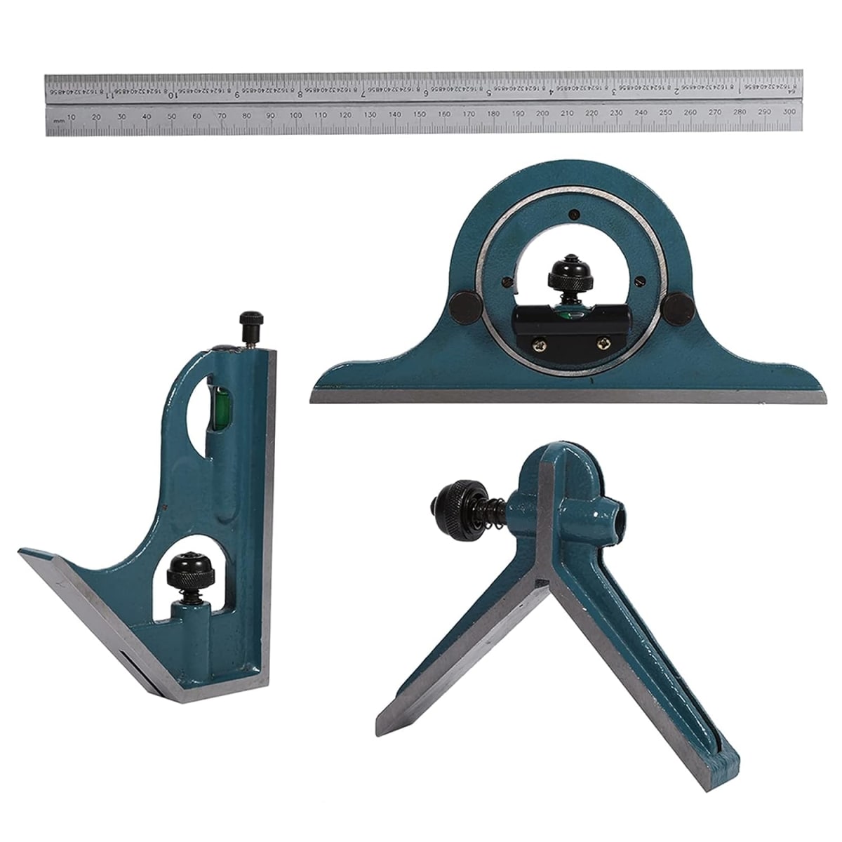 KIT ESCUADRA Y TRANSPORTADOR PRECISION 0-180 0