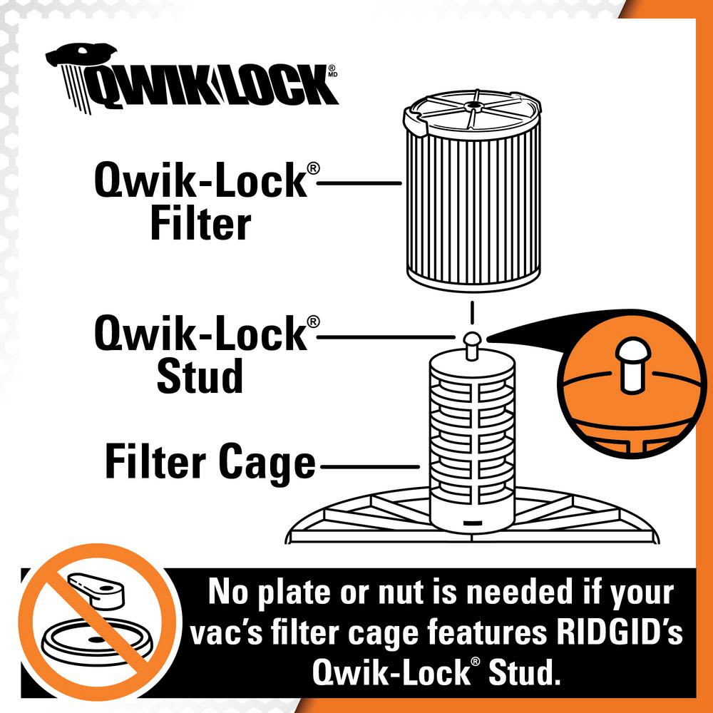 FILTRO ASPIRADORA PAPEL RIDGID VF40002