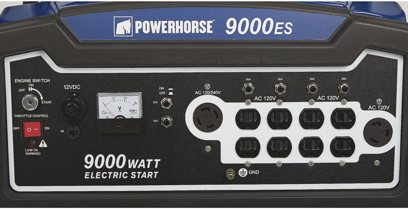 GENERADOR POWER HORSE 9000W + ENCHUFE2