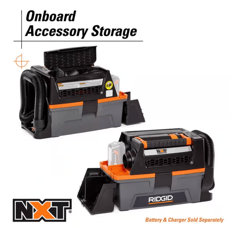 ASPIRADORA SECO/MOJADO 3 GAL INALAMBRICA RIDGID 18V HD03183