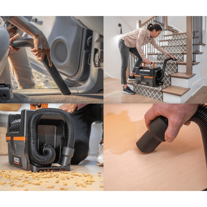 ASPIRADORA SECO/MOJADO 3 GAL INALAMBRICA RIDGID 18V HD03184