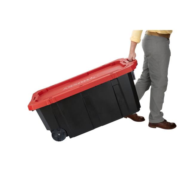 CAJA PLASTICA HUSKY 170 LTS TAPA ROJA3