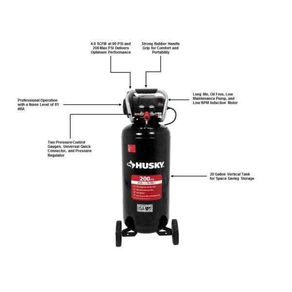 COMPRESOR 20 GAL HUSKY 10050200414