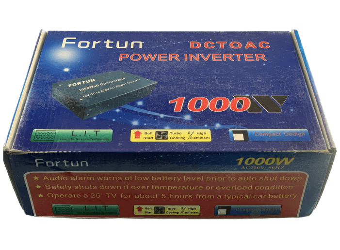 INVERSOR DE CORRIENTE DE 12V A 220V 1000W FORTUM DCTOAC2