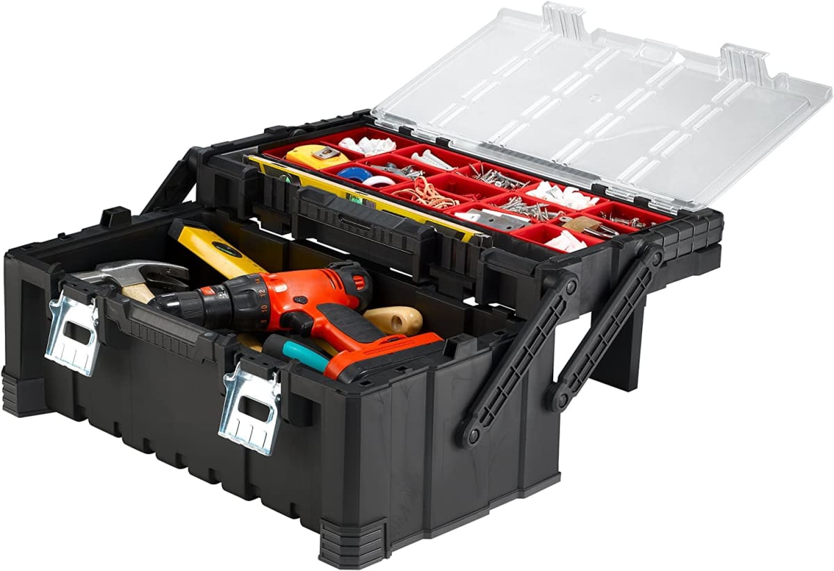 CAJA ALMACENAJE 2 NIVELES KETER 22