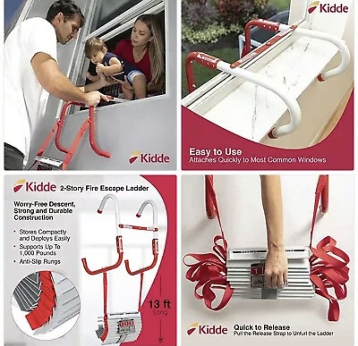 ESCALERA INCENDIOS KIDDE FIRE ESCAPE PELDAÑOS ANTIDESLIZANTES KL-2S5
