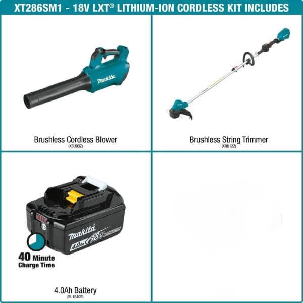 SET ORILLADORA Y SOPLADOR MAKITA XT286SM16