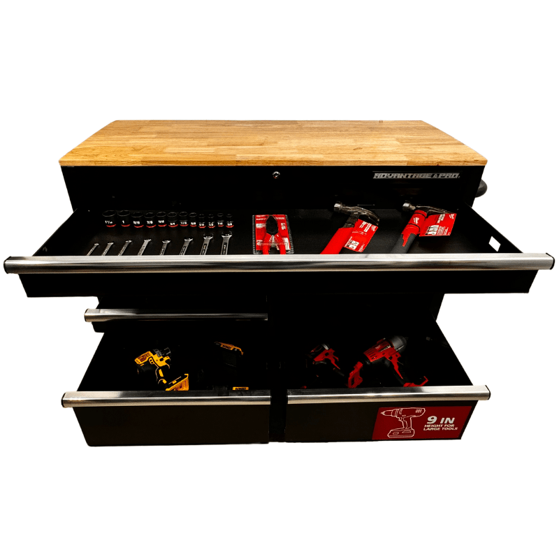 MESON DE TRABAJO  9 CAJONES NEGRO ADVANTAGE PRO MAT1-0196