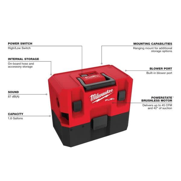 ASPIRADORA FUEL 12V MILWAUKEE 0960-213