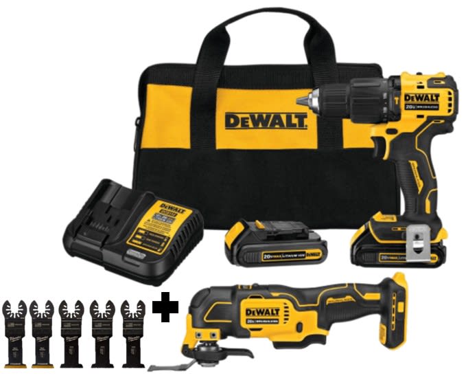 SET TALADRO Y MULTIHERRAMIENTA 20V DEWALT DCK224C2 0