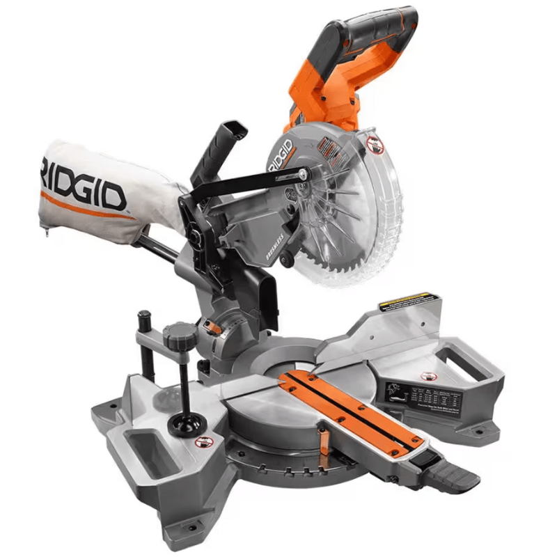SIERRA INGLETEADORA 18V DESLIZANTE DOBLE BISEL BRUSHLESS 7-1/4” RIDGID R48607B 0