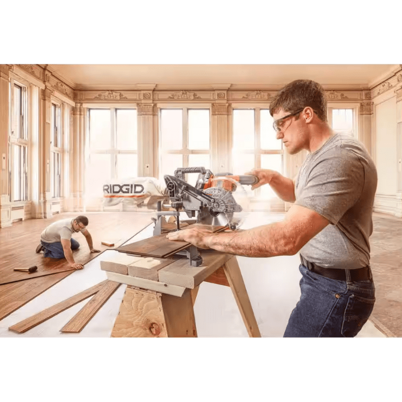 SIERRA INGLETEADORA 18V DESLIZANTE DOBLE BISEL BRUSHLESS 7-1/4” RIDGID R48607B5