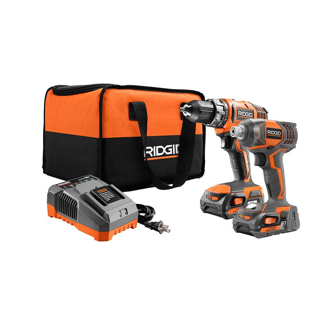 SET TALADRO Y ATORNILLADOR RIDGID 18V R960216