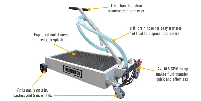 RECEPTOR DE ACEITE 58 LTS C/ BOMBA 12V ROUGHNECK 252393
