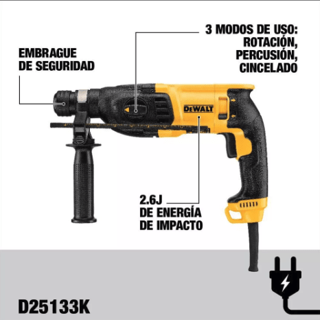 ROTOMARTILLO SDS PLUS 800W DEWALT D25133K-B2C3