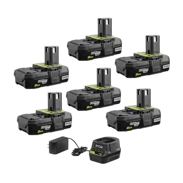 SET 6 BATERIAS 18V 2.0 AH RYOBI P106K2