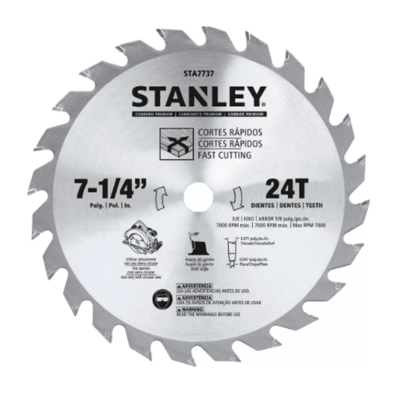 SIERRA CIRCULAR 1600W + 2 DISCO SIERRA 7-1/4” STANLEY SC16D2-B2C6