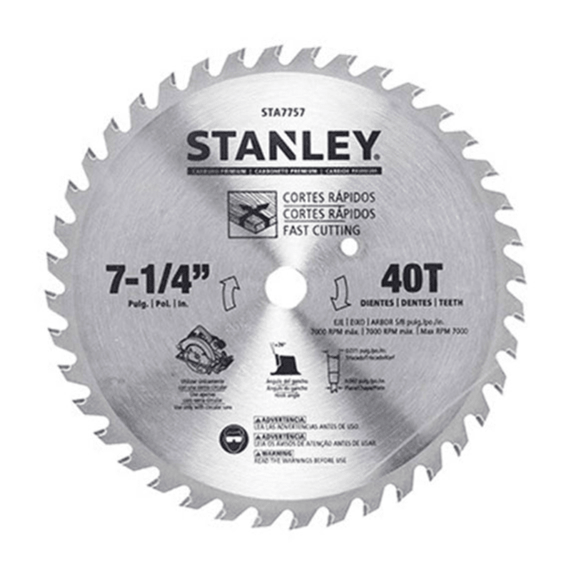 SIERRA CIRCULAR 1600W + 2 DISCO SIERRA 7-1/4” STANLEY SC16D2-B2C 4