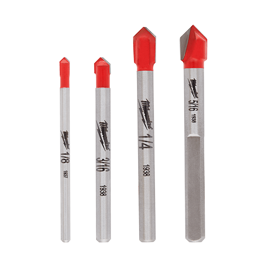 SET 4 BROCAS PARA VIDRIO Y PORCELANATO MILWAUKEE 48-20-8988 0