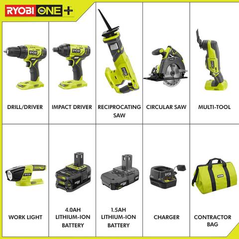SET 6 HERRAMIENTAS 18V P1819 RYOBI3