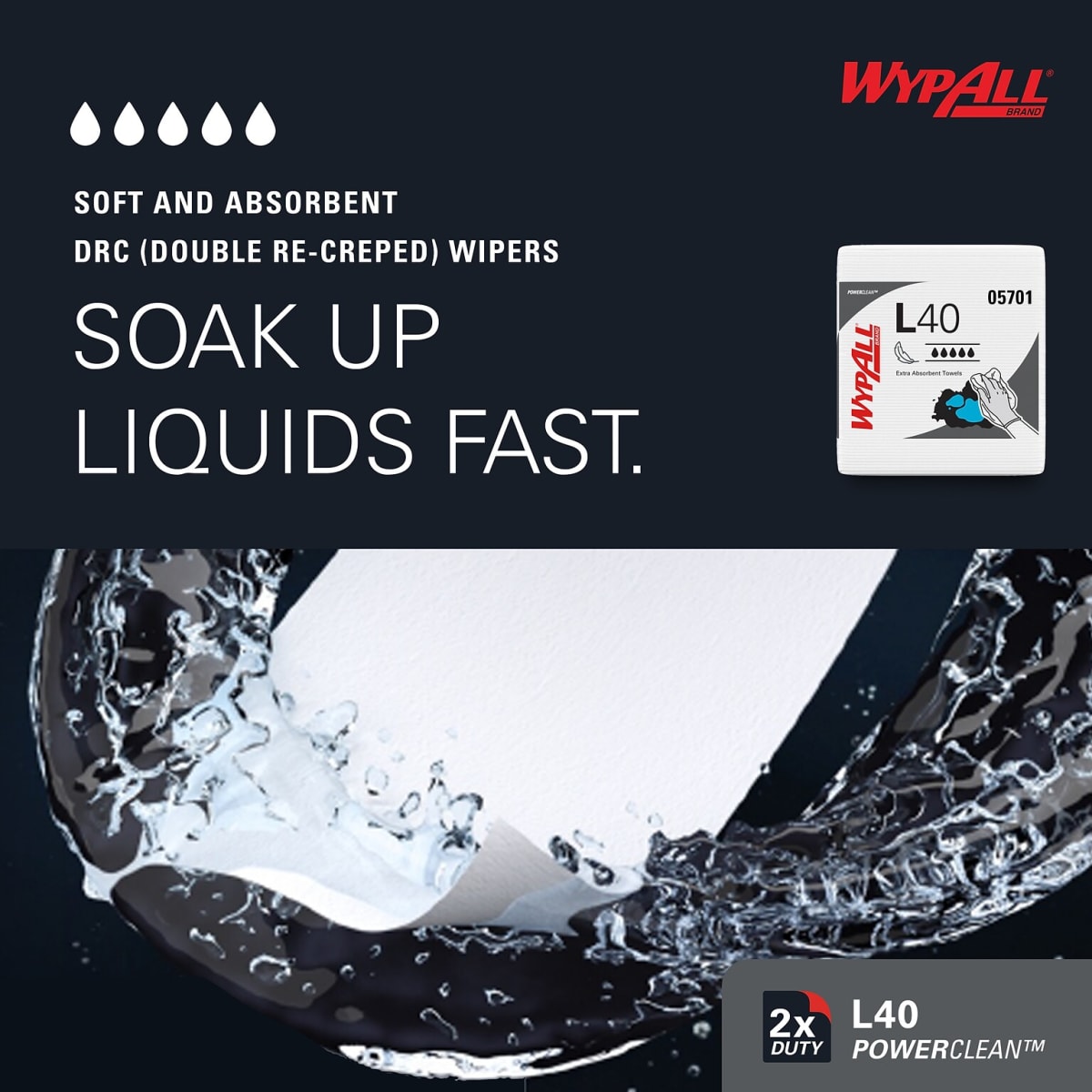 TOALLA WYPALL L40 56 UN 30X324