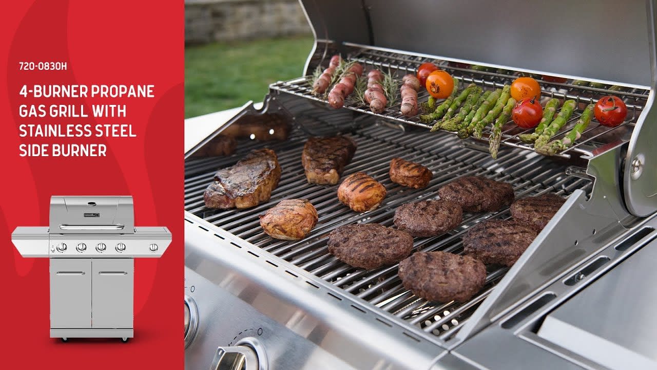 PARRILLA A GAS INOX 4 QUEMADORES NEXGRILL 720-0830H | TODOTALLER