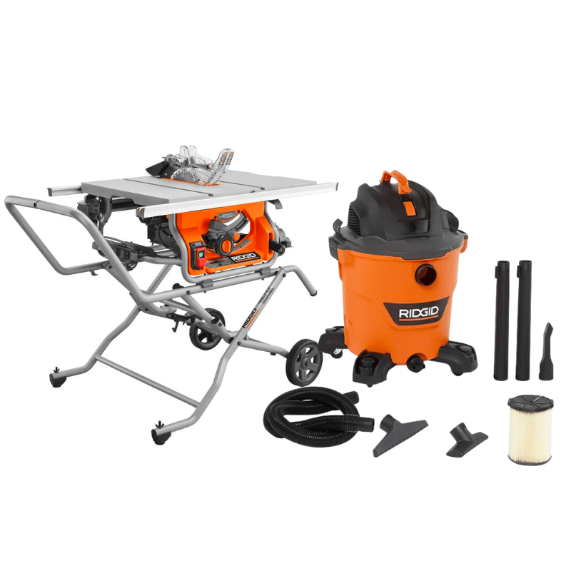 Sierra Ridgid PACK SIERRA DE BANCO R4514 + ASPIRADORA 12 GAL HD1200 RIDGID ...