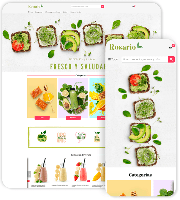 Plantilla de Ecommerce Rosario Moderna