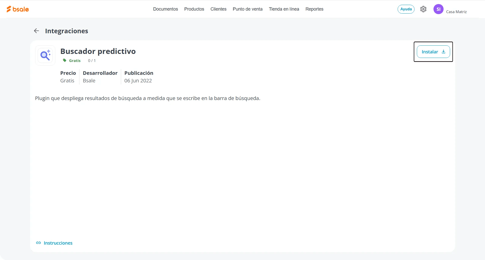 Buscador predictivo en la tienda en línea