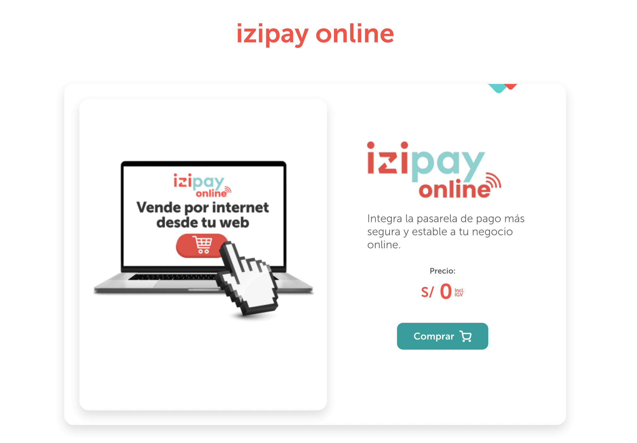 Tarjeta izipay