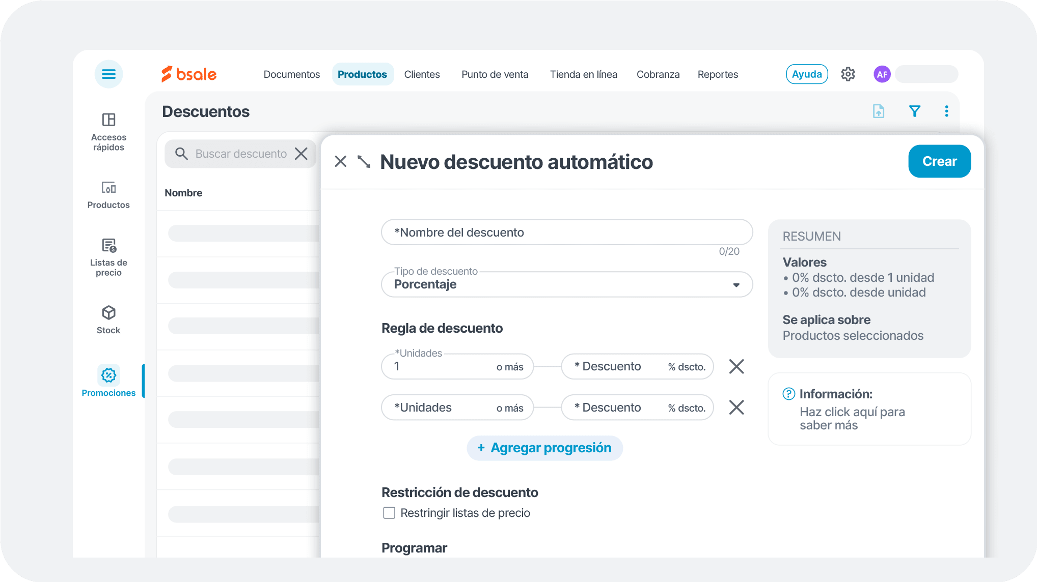 Nuevo menú de Bsale con navegación simplificada