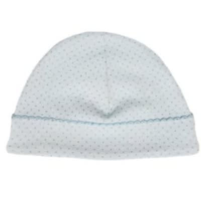 WARMI GORRO PICUETA CELESTE PUNTOS GRISES