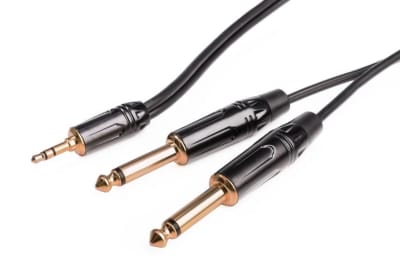 SOLID LINK CABLE 2X JACK 6,3MM /3,5MM JACK STEREO/200CM SOLID LINK CABLE 2X JACK 6,3MM /3,5MM JACK STEREO/200CM
