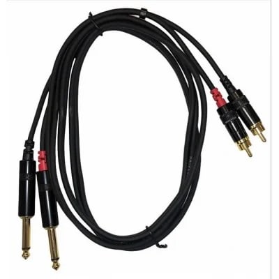 Cable Rean Stereo 2RCA-2Plug 1.5mt