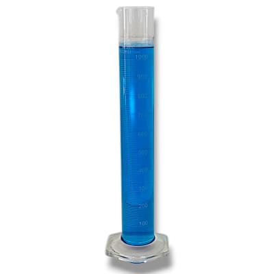 PROBETA DE VIDRIO 1000 ML GRADUADA BASE REDONDA PRECISION +/- 10 ML