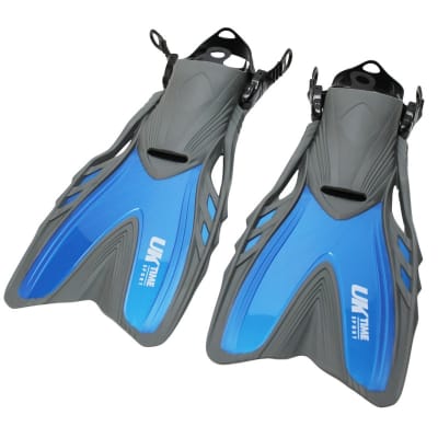 ALETAS DE NATACION AJUSTABLES UKTIME SPORT AZUL-GRIS1