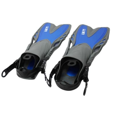 ALETAS DE NATACION AJUSTABLES UKTIME SPORT AZUL-GRIS