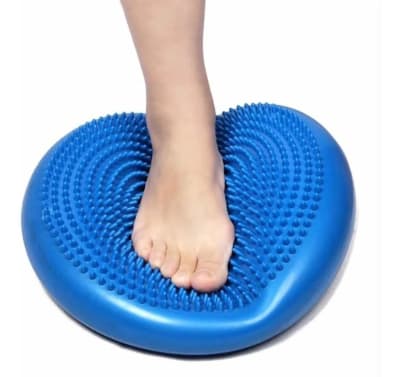 ALMOHADILLA DE BALANCE CON BOMBIN DE MANO AZUL