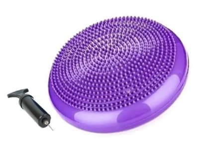 ALMOHADILLA DE BALANCE CON BOMBIN DE MANO MORADO