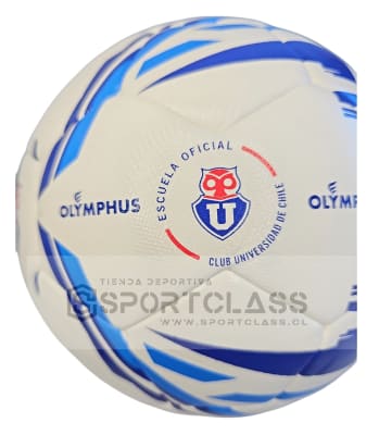 BALON DE FUTBOL OLYMPHUS UNIVERSIDAD DE CHILE BLANCO/AZUL