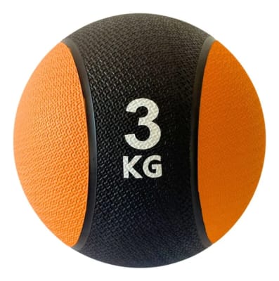 BALON MEDICINAL DE GOMA CON REBOTE 3 KILOS NEGRO-NARANJA1