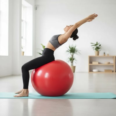 BALON PILATES 75 CM CON INFLADOR ANTI-BURST