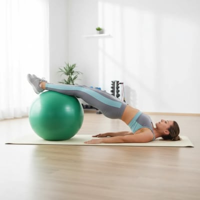 BALON PILATES 65 CM CON INFLADOR ANTI-BURST