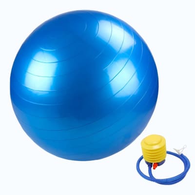 BALON PILATES 75 CM CON INFLADOR COLOR AZUL1