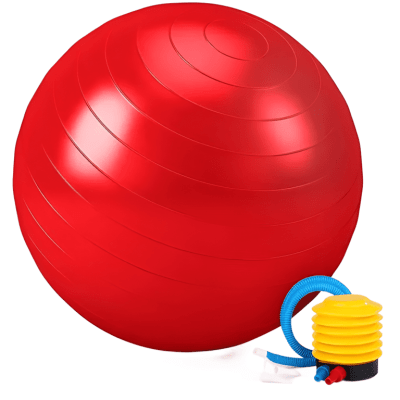 BALON PILATES 45 CM CON INFLADOR COLOR GRIS