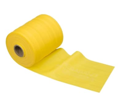 BANDA ELASTICA ROLLO 45 METROS COLOR AMARILLO RESISTENCIA BAJA 0.15 MM1