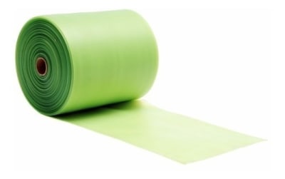 BANDA ELASTICA ROLLO 45 METROS COLOR VERDE RESISTENCIA MEDIA-BAJA 0.20 MM