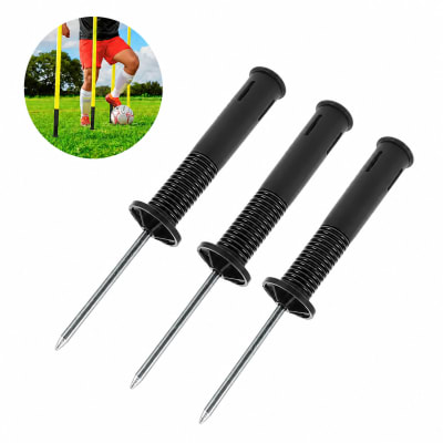 PACK 3 ESTACAS METALICAS CON RESORTE PARA USO CON POSTE DE 25 MM1