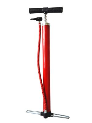 BOMBIN DE PIE METALICO COLOR ROJO1