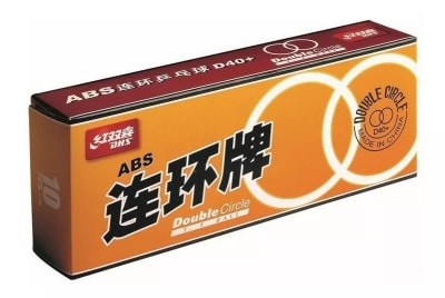 CAJA DE 10 PELOTAS DE PING-PONG MARCA DOUBLE CIRCLE MODELO D40+ ABS
